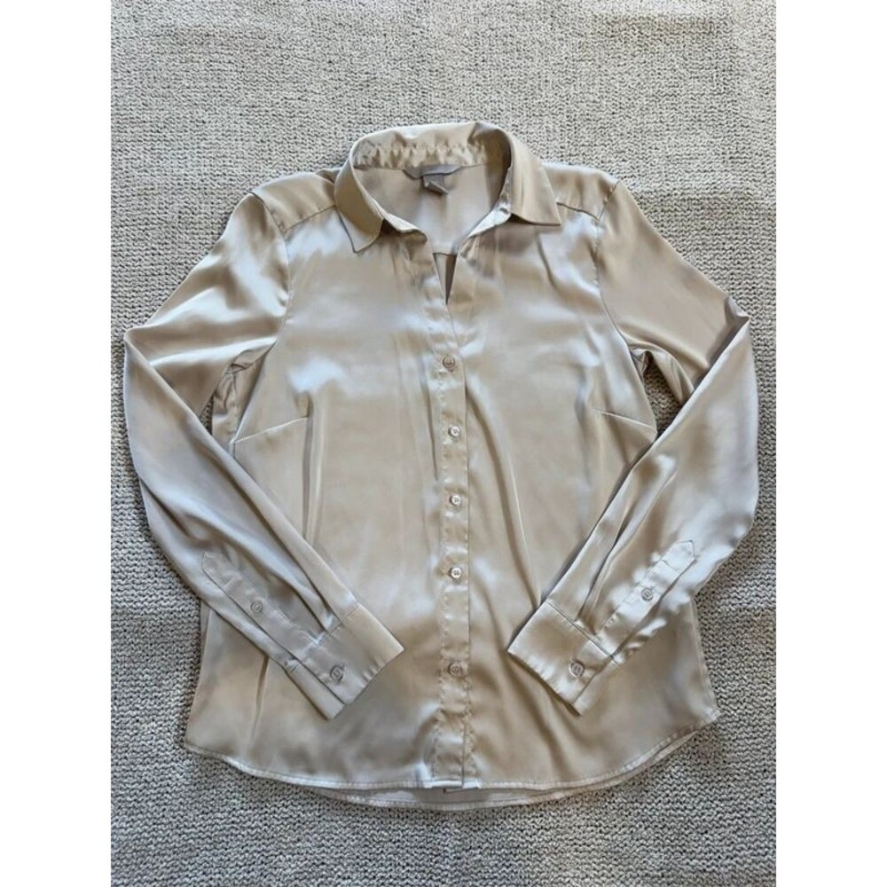 H&M Women's Satin Button-Up Shirt - XS